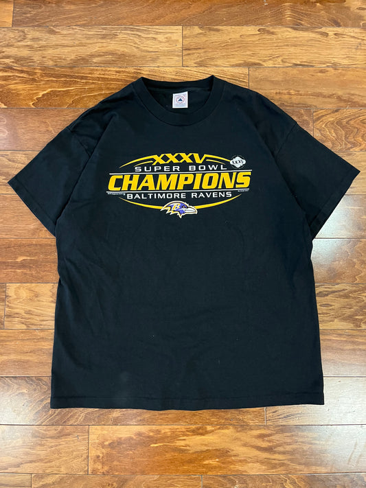 2001 Baltimore Ravens Super Bowl Tee (XL)