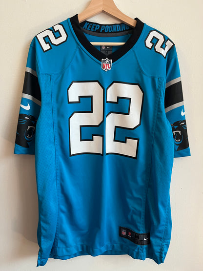 2021 Carolina Panthers Christian McCaffery Blue Nike Jersey (M)