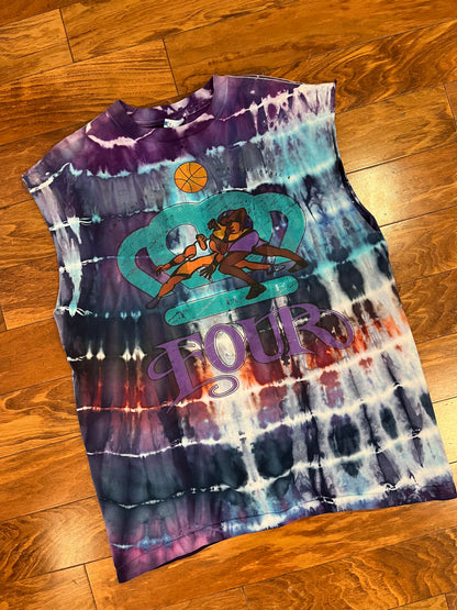 1994 Charlotte Final Four Adidas Tie Dye Cut Off Tank Top Tee (L)