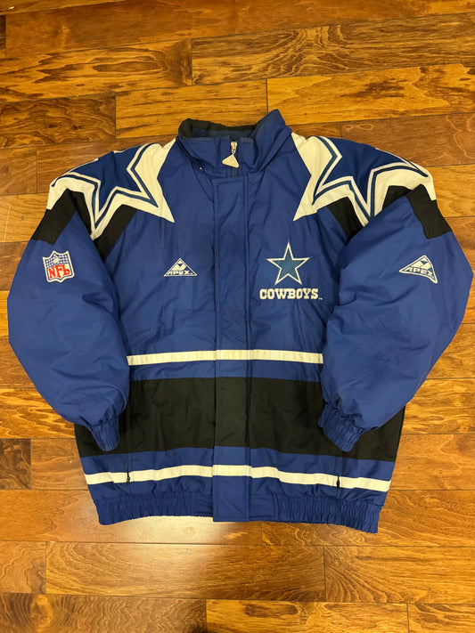 90s Dallas Cowboys Stained Apex Puffer Jacket (L)