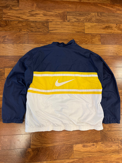 90s Nike Multi-Colored Big Swoosh Windbreaker (L)