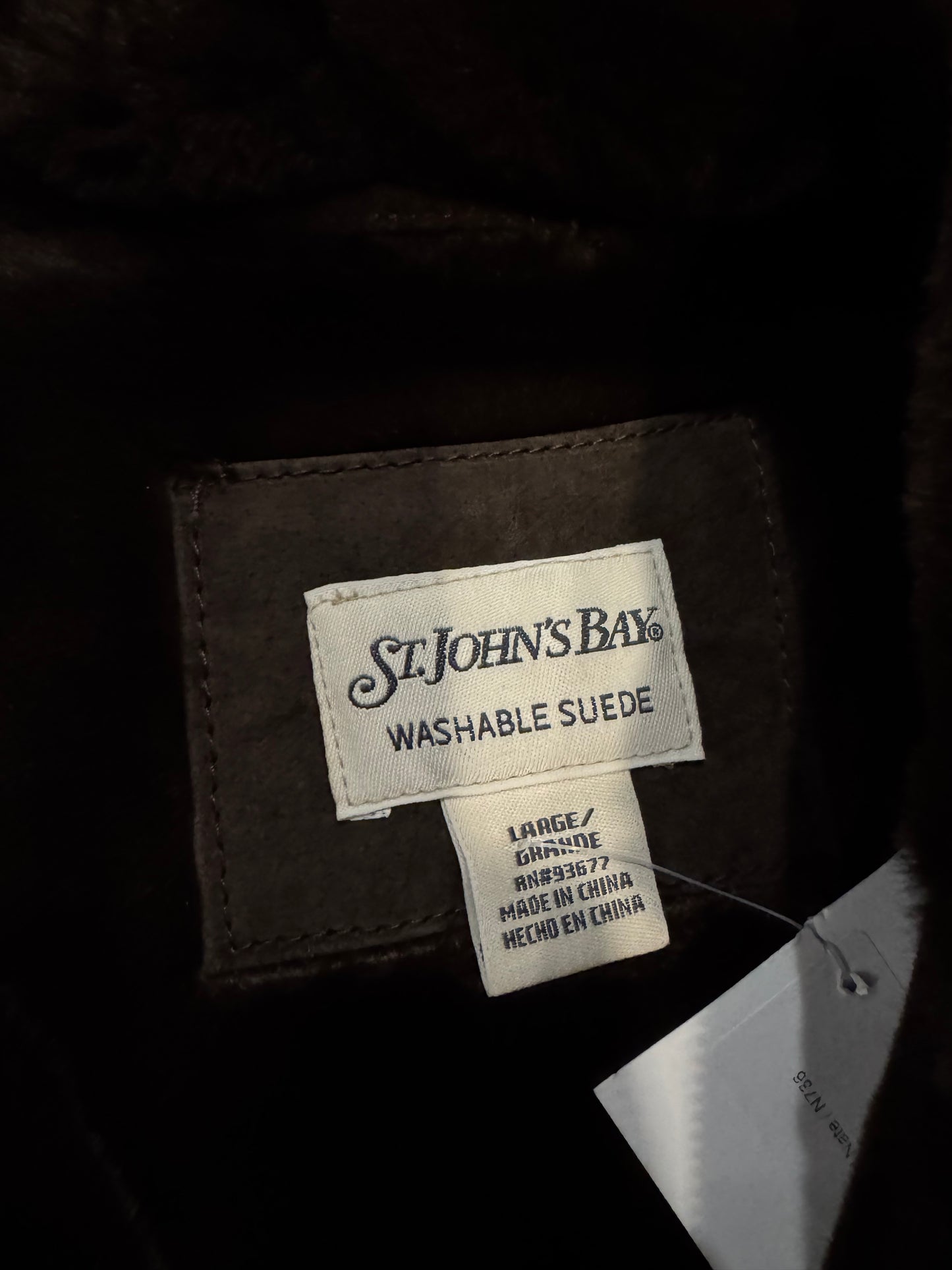 00s St. Johns Bay Fur Suede Vintage Jacket (L)