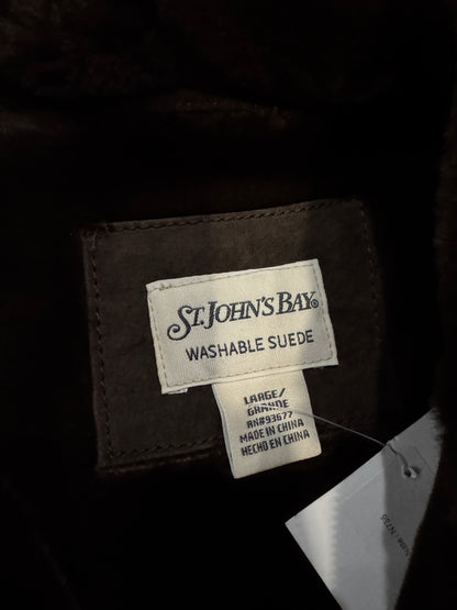 00s St. Johns Bay Fur Suede Vintage Jacket (L)