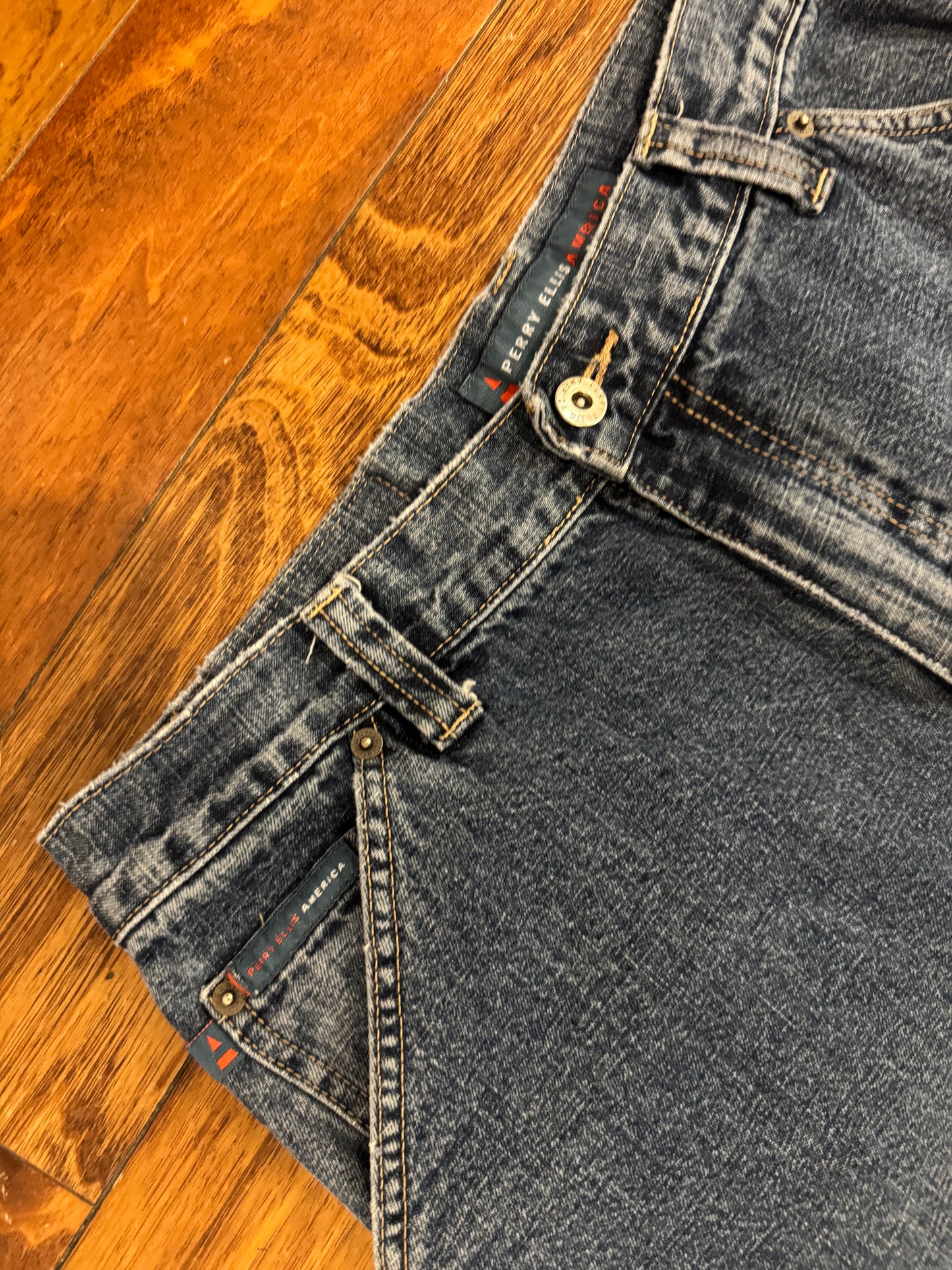 00s Perry Ellis Baggy Distressed Carpenter Jeans (34 x 30)