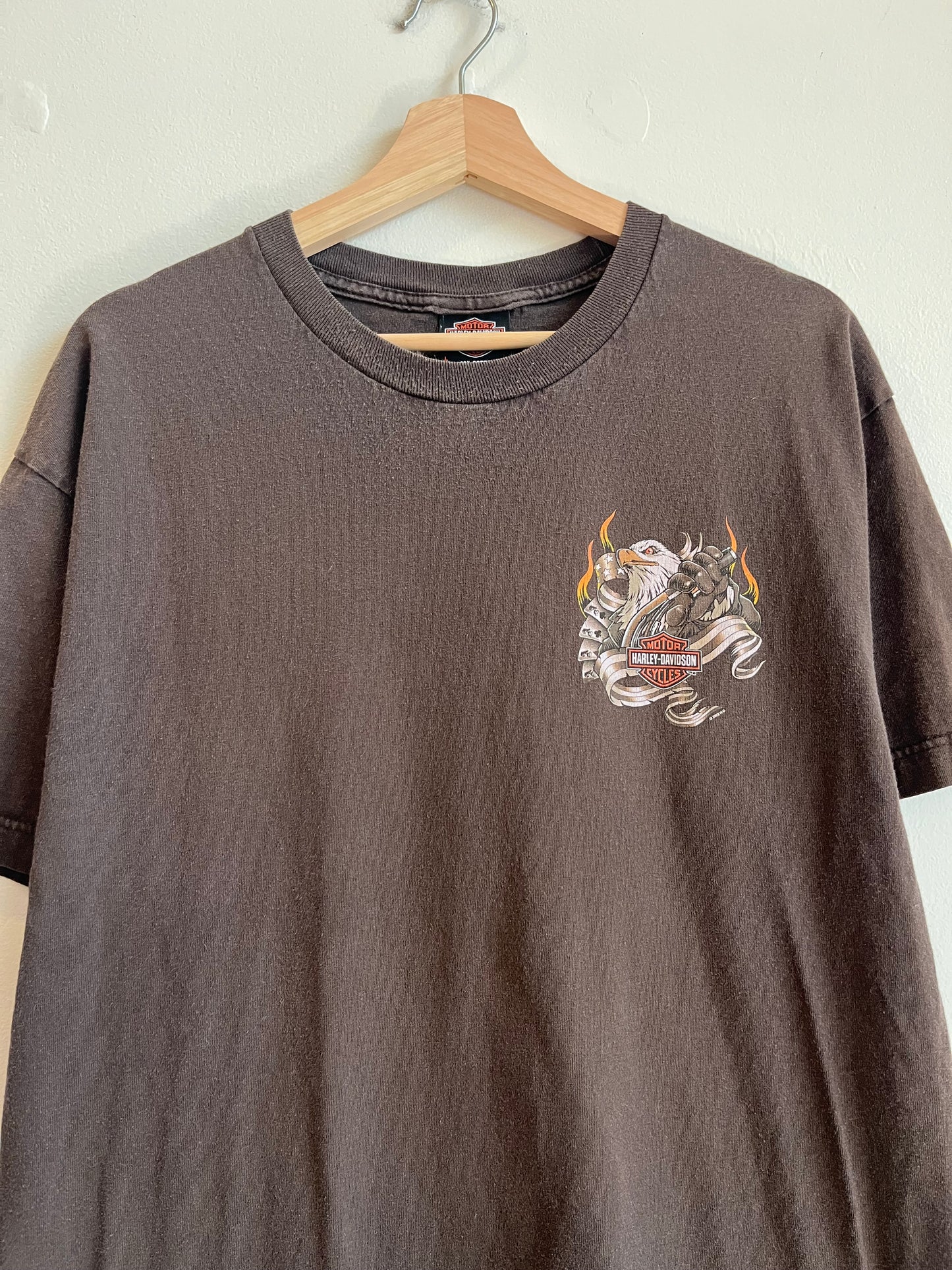 2007 Harley Davidson Motorcycles Wilmington Mocha Tee (L)
