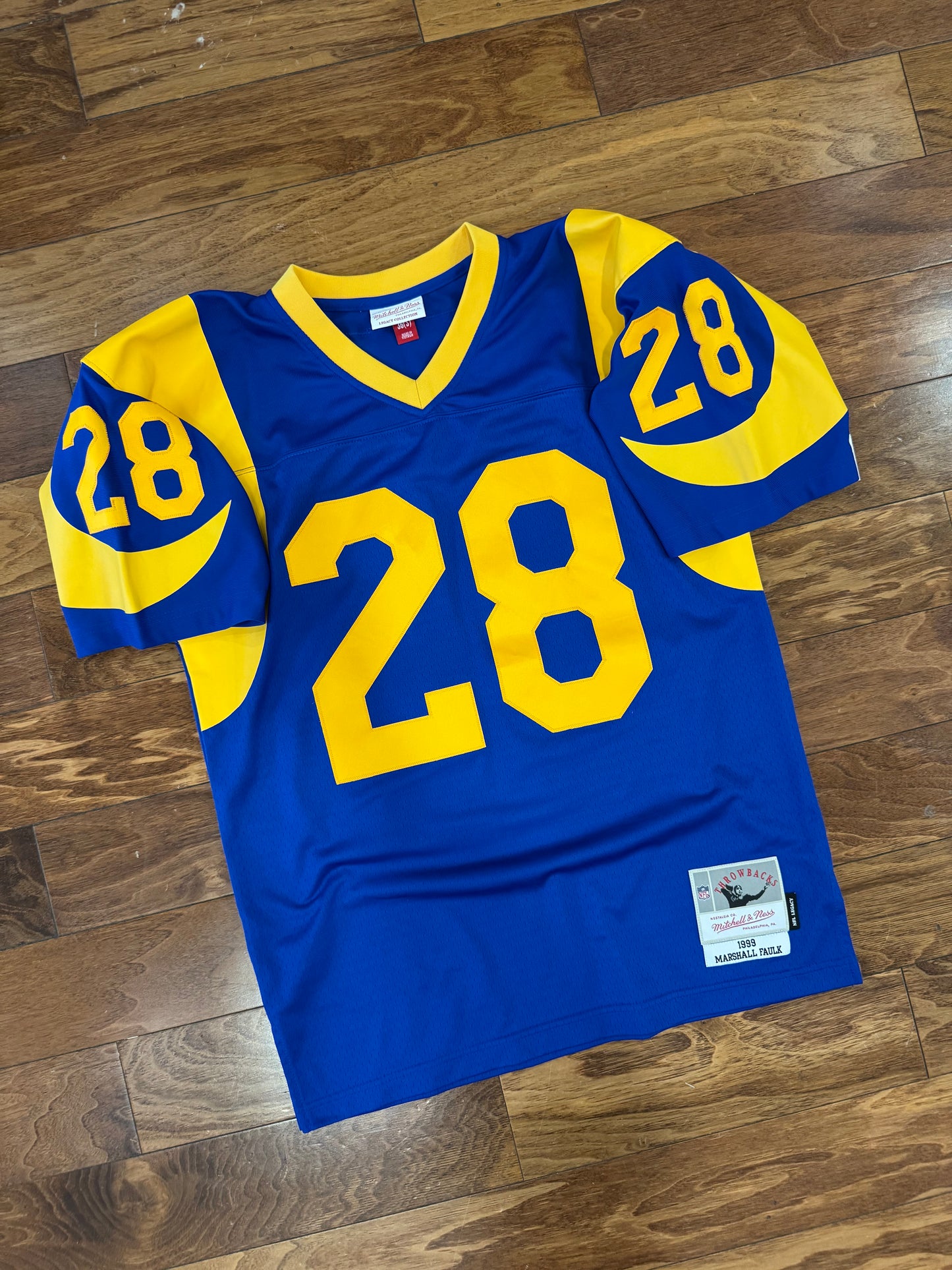 Marshall Faulk Rams Mitchell & Ness Jersey (S)