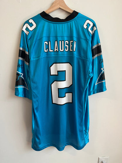 00s Carolina Panthers Jimmy Clausen #2 Blue Reebok Jersey (L)