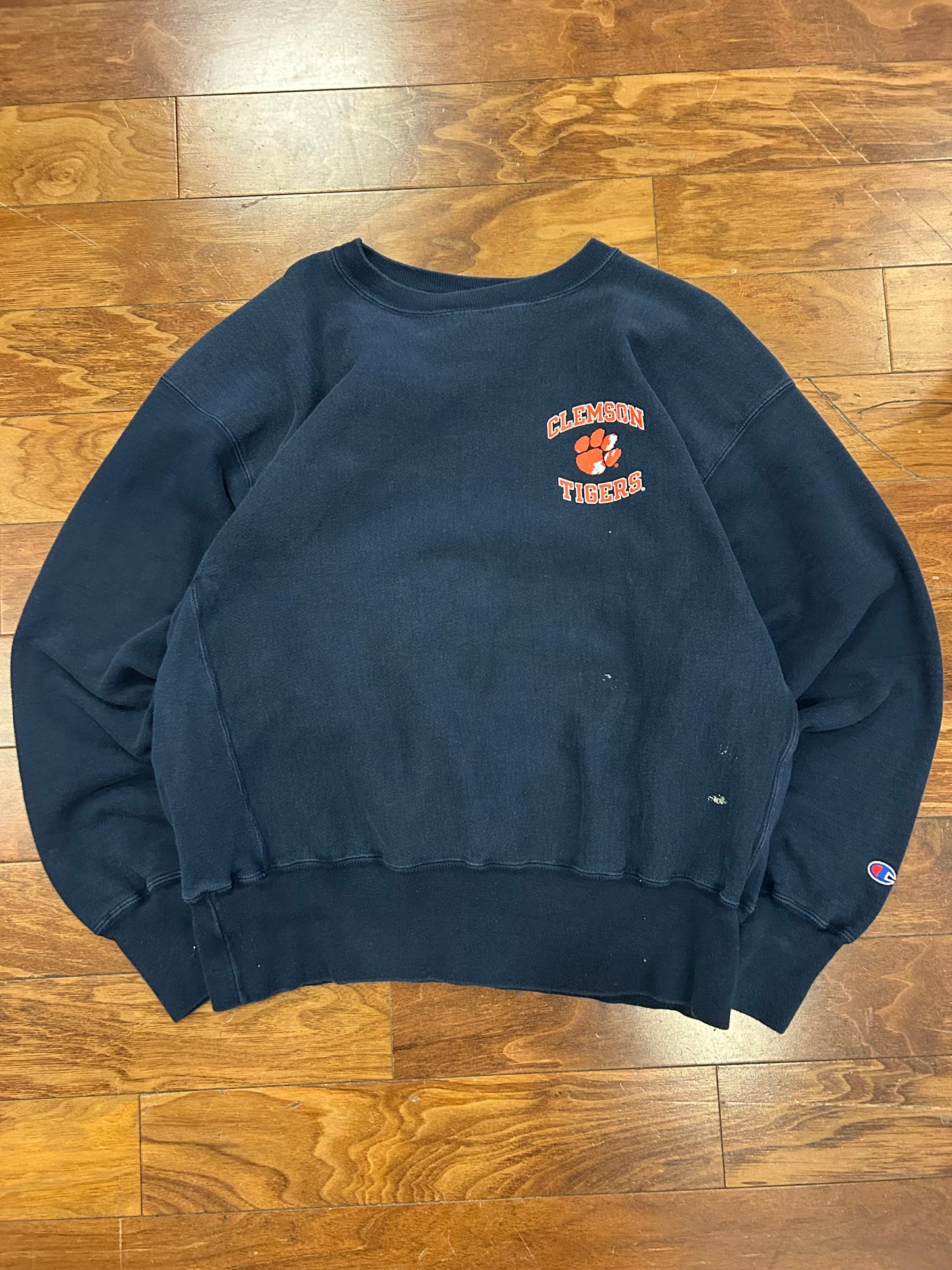 90s Clemson Tigers Vintage Paint Stained Crewneck (XL)