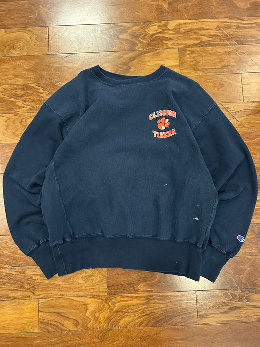 90s Clemson Tigers Vintage Paint Stained Crewneck (XL)