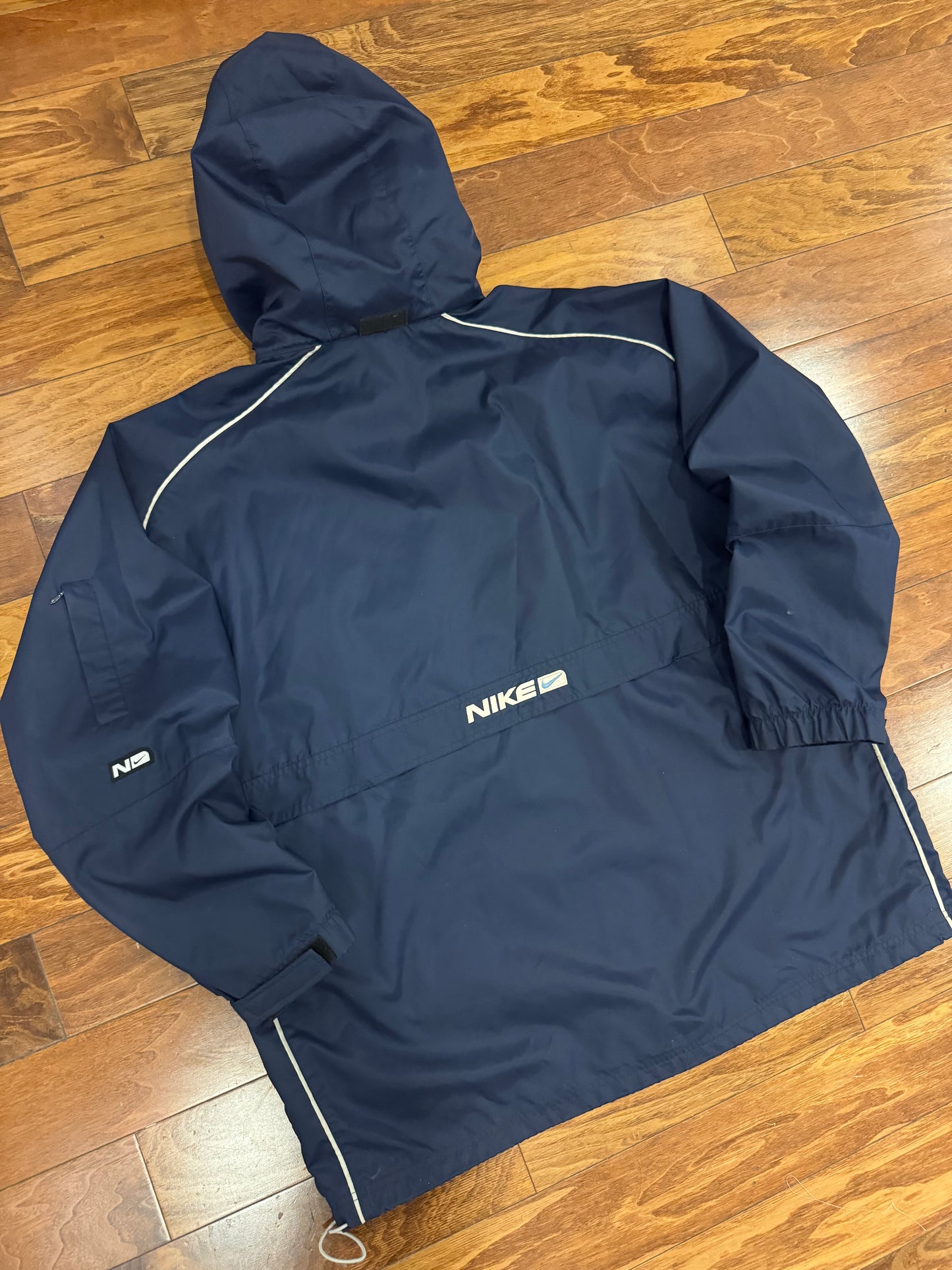 00s Nike Navy Parka Windbreaker (XL)