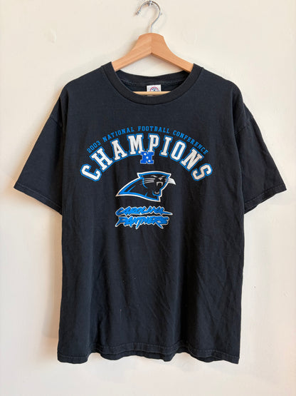 2003 Carolina Panthers Conference Champions Black Tee (L)