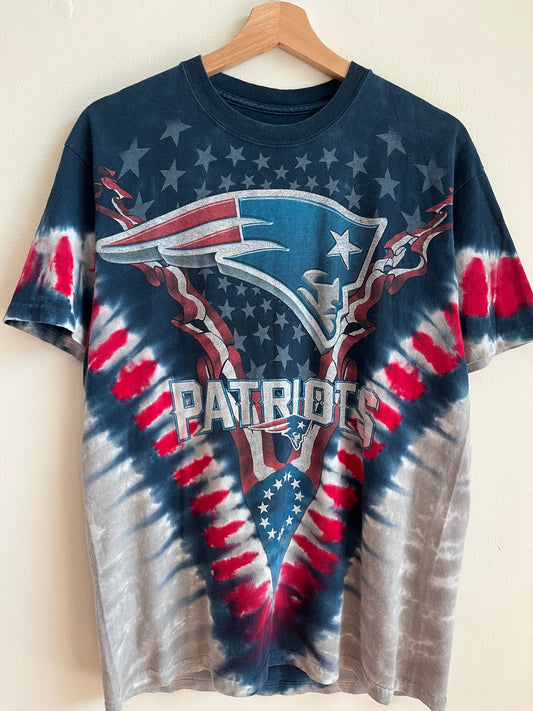 00s New England Patriots Majestic Tie Dye Tee (M)
