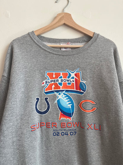 2007 Bears v Colts Super Bowl XLI NFL Crewneck (XL)