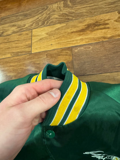 1992 Oakland Athletics Vintage Locker Line Satin Jacket (M)