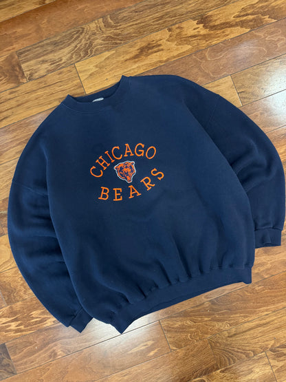 90s Chicago Bears Embroidered Tultex Vintage NFL Crewneck (XXL)