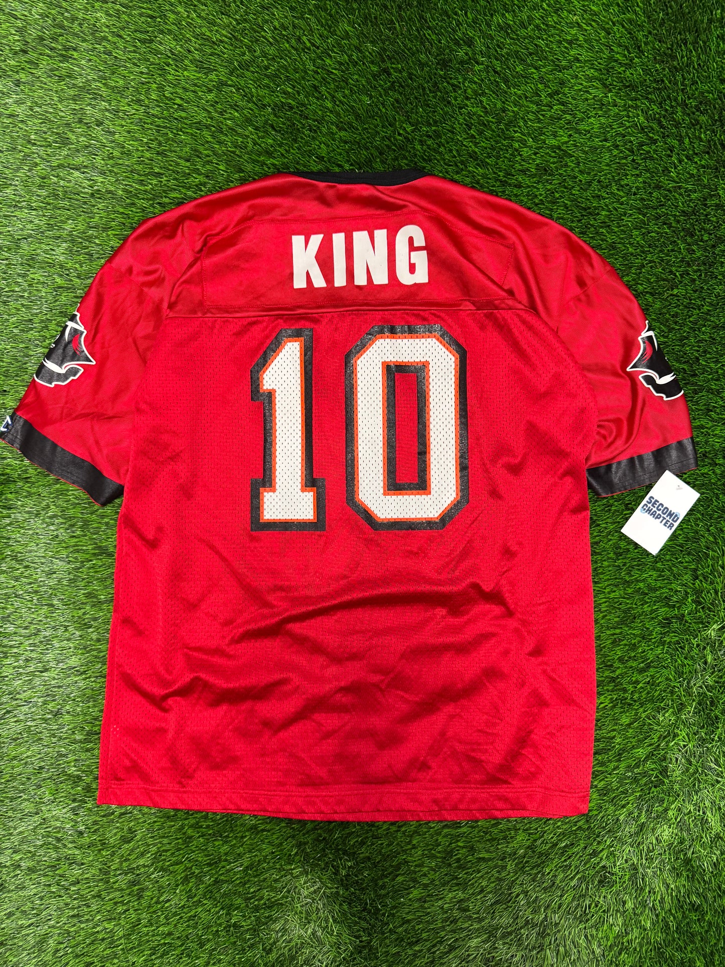 90s Tampa Bay Buccaneers Shaun King #10 Vintage Champion NFL Jersey (M)