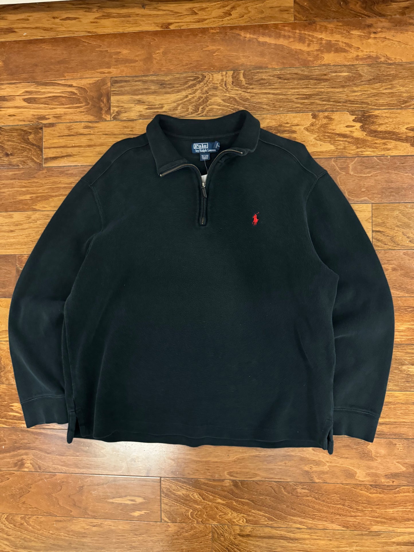 90s Polo Ralph Lauren Quarter Zip Sweater (XL)