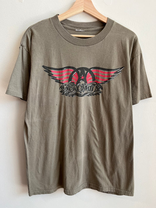 1999 Aerosmith World Tour Green Music Tee (L)