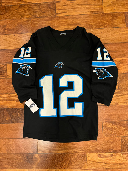 1997 Carolina Panthers Kerry Collins #12 Quarter Sleeve Shirt (L)