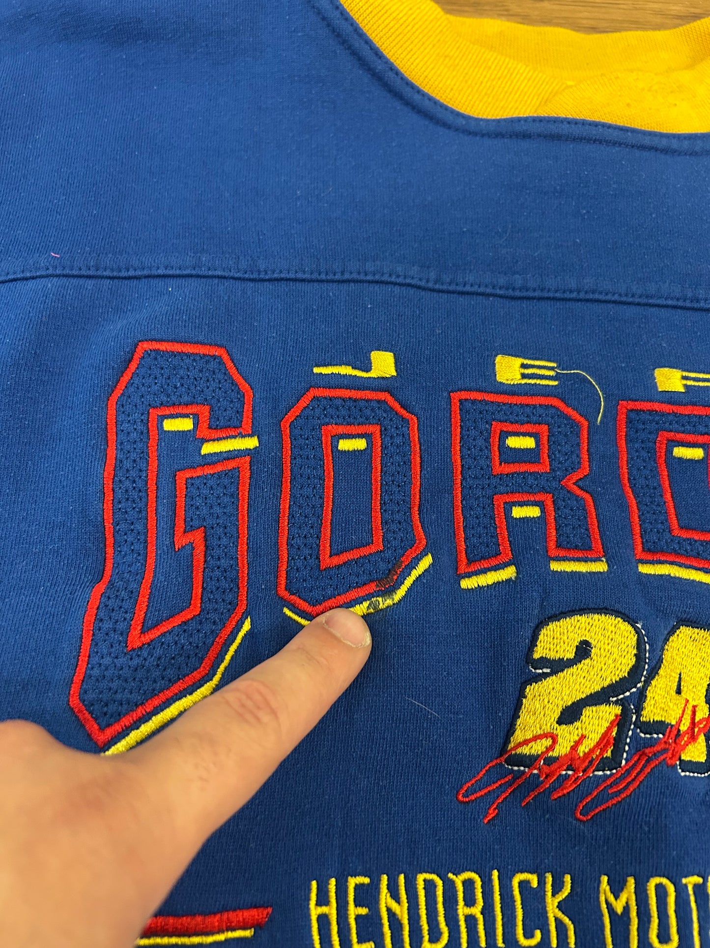 90s Nascar Jeff Gordon #24 Chase Authentic’s Stained Crewneck (XL)