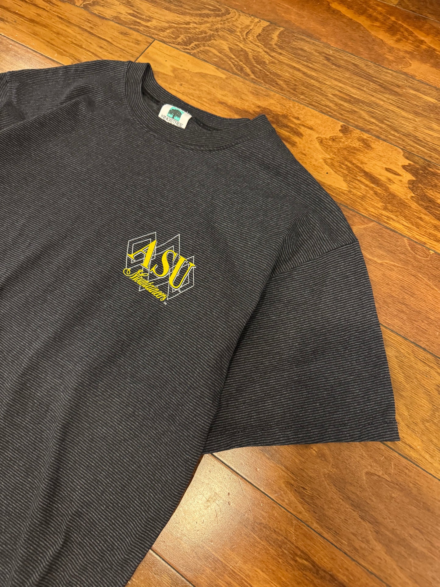 90s App State ASU Black Striped Tee (L)