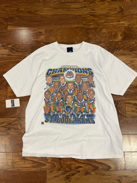 00s St Louis Rams SB XXXIV NFL Caricature Tee (XL)