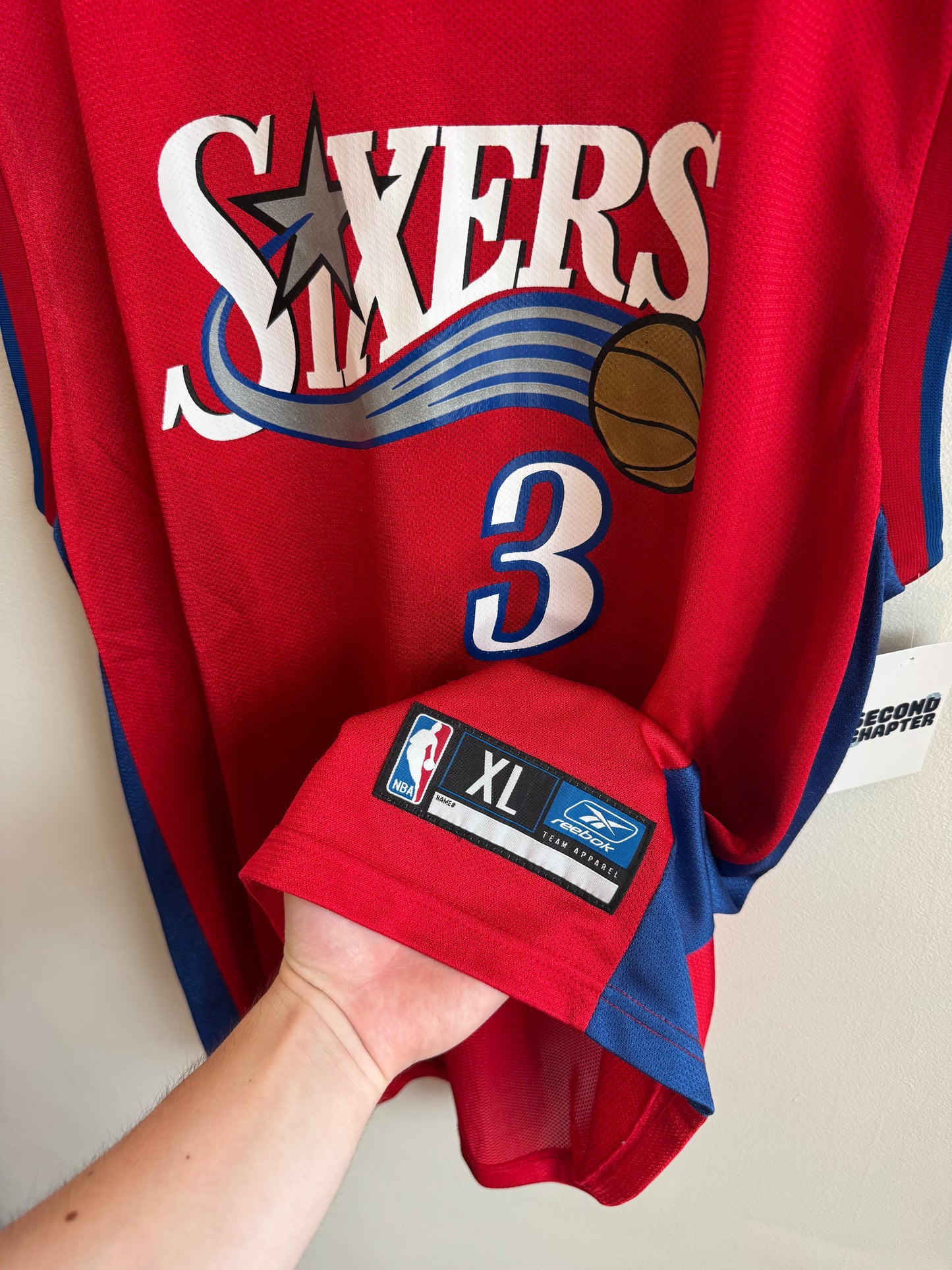 00s Philadelphia Sixers Allen Iverson Reebok Jersey (XL)