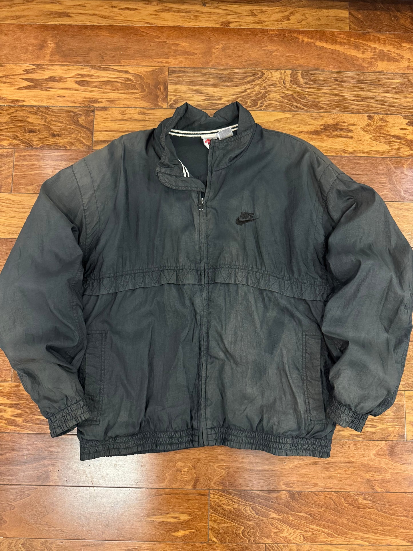 90s Nike Faded Supreme Court Black Windbreaker (XL)