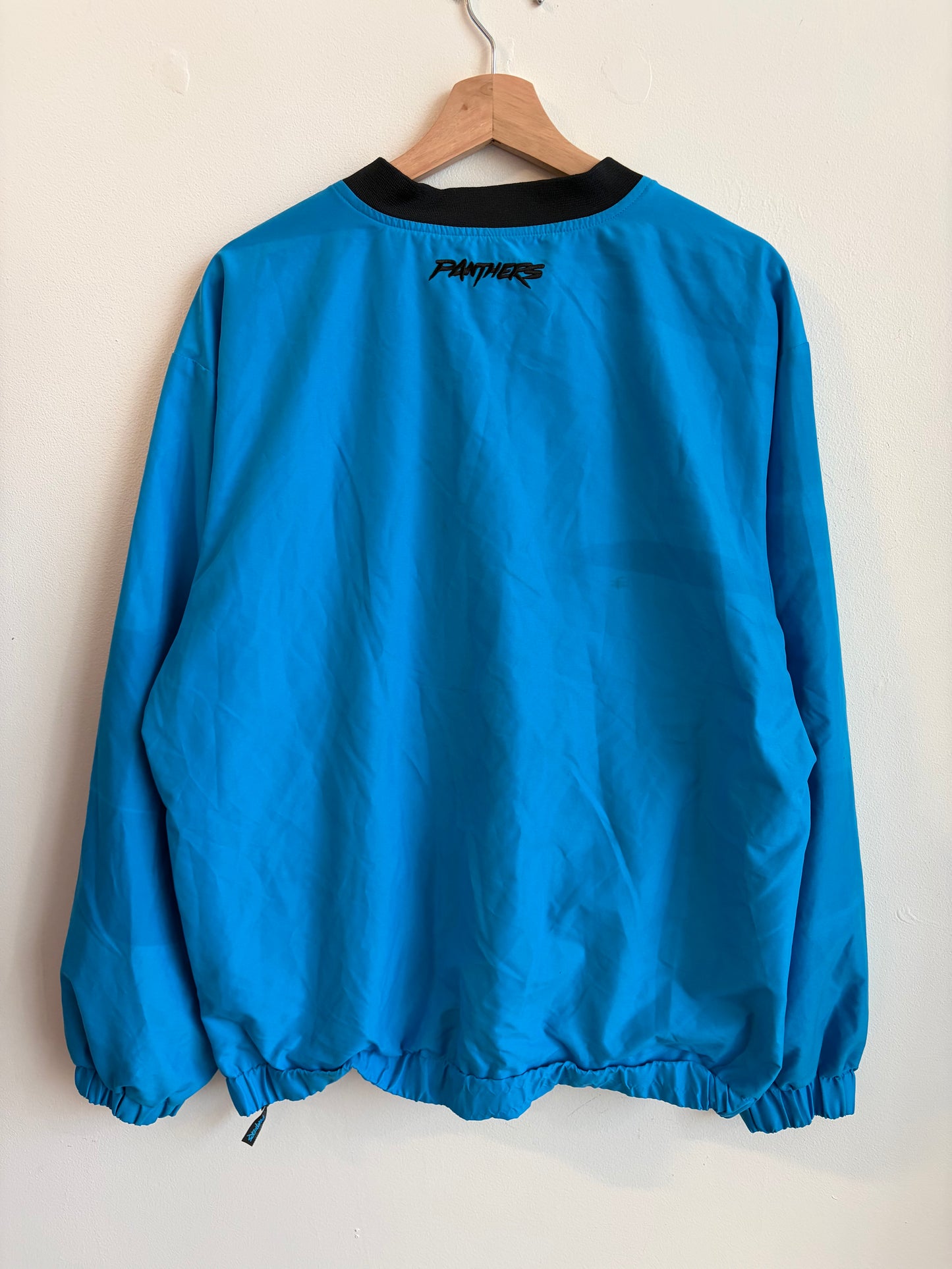 2008 Carolina Panthers NFL Blue Embroidered Cat Windbreaker (M)