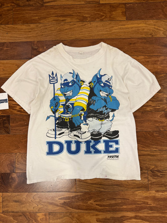 1993 Duke Blue Devils Cartoon Mascots Vintage Tee (XL)