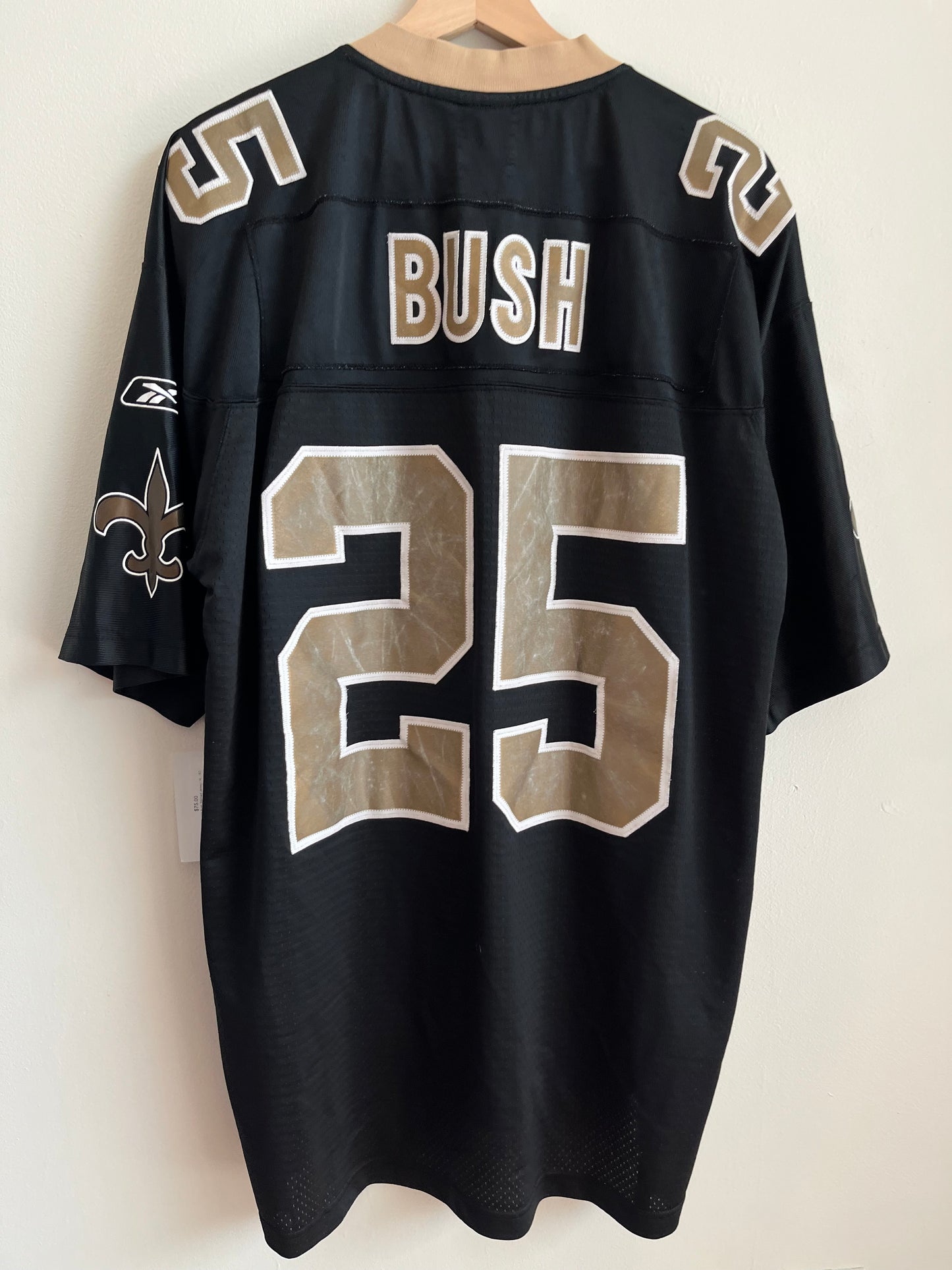 00s New Orleans Saints Reggie Bush Stitched Reebok Jersey (XL)