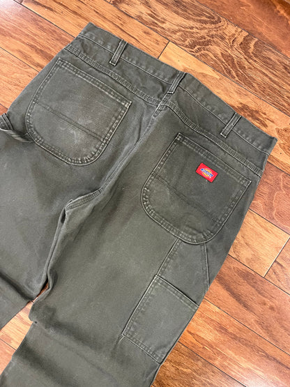 00s Dickies Red Tab Olive Green Workwear Pants (38 x 30)