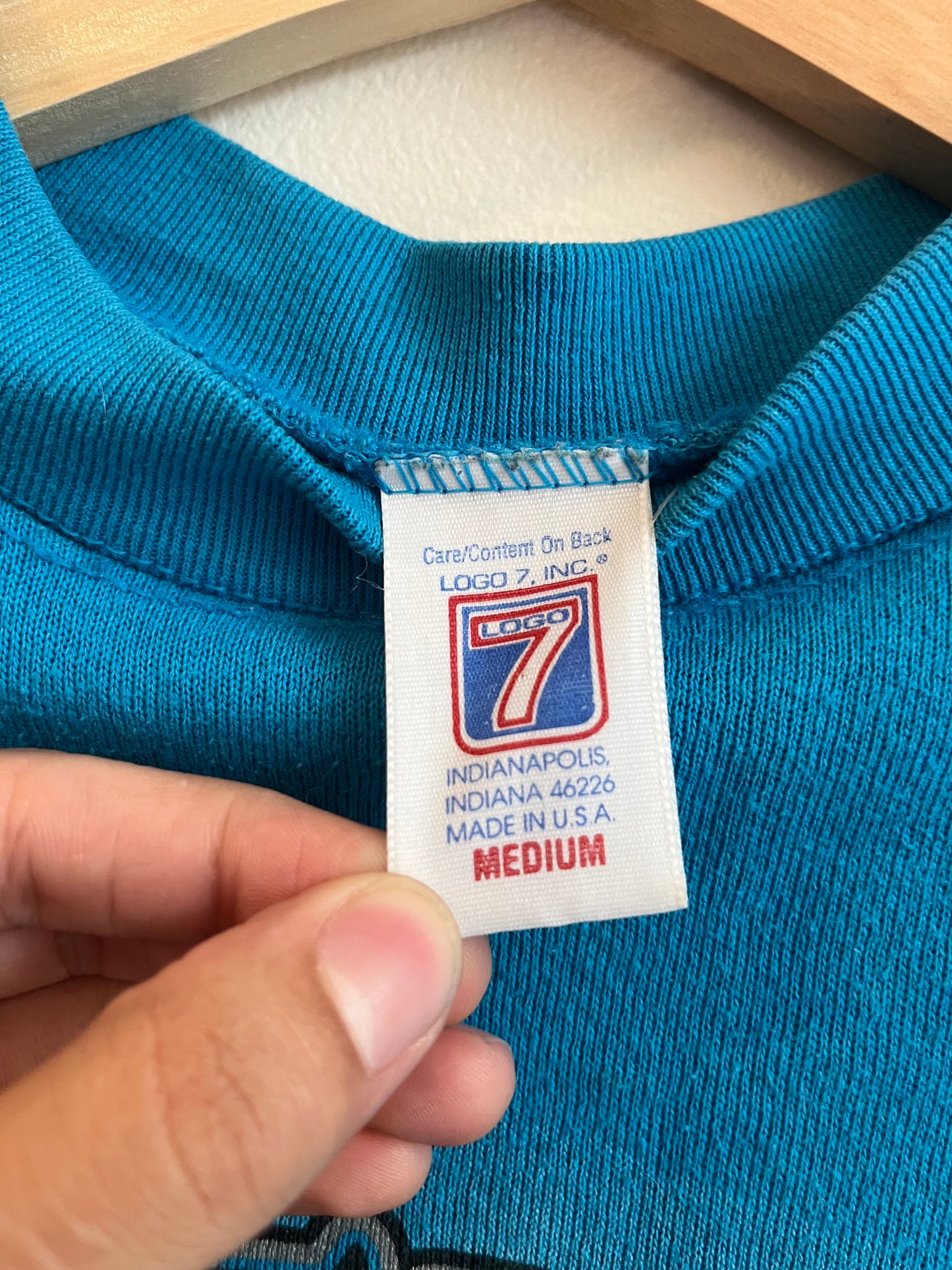 90s Carolina Panthers Logo 7 Blue Crewneck (M)