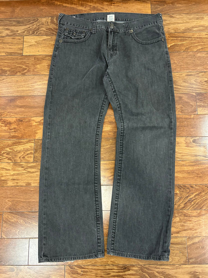 00s True Religion Ricky Super T Black Bootcut Jeans (40 x 34)