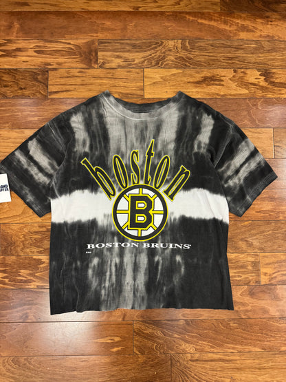 00s Boston Bruins Vintage Tie Dye NHL Cropped Tee (XL)