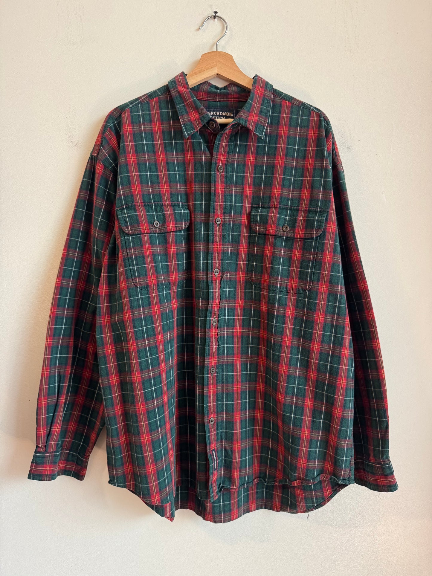 00s Abercrombie & Fitch Button Down Flannel Shirt (L)