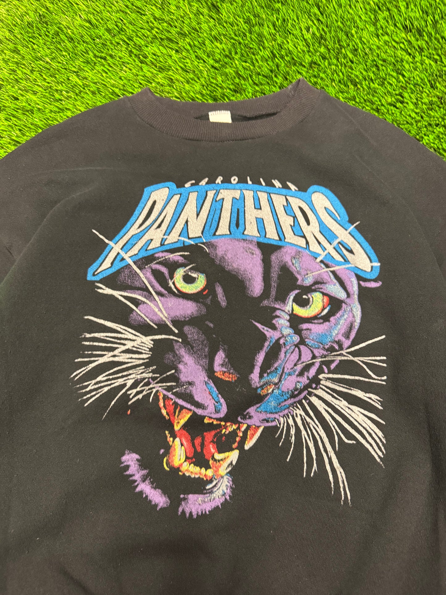 90s Carolina Panthers Angry Panther Crewneck (L)