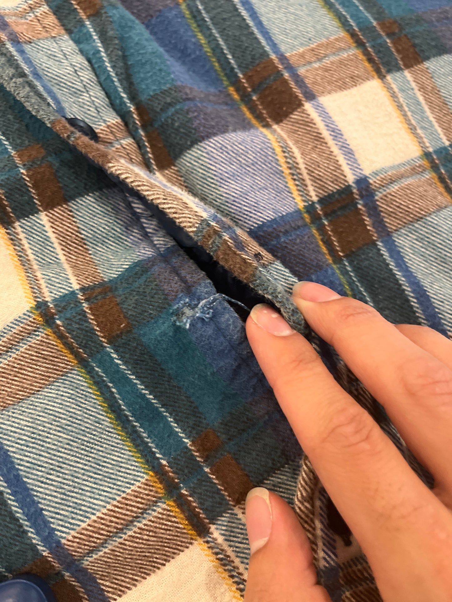 90s Sports Afield Multi-Colored Insulated Collared Flannel (XL)