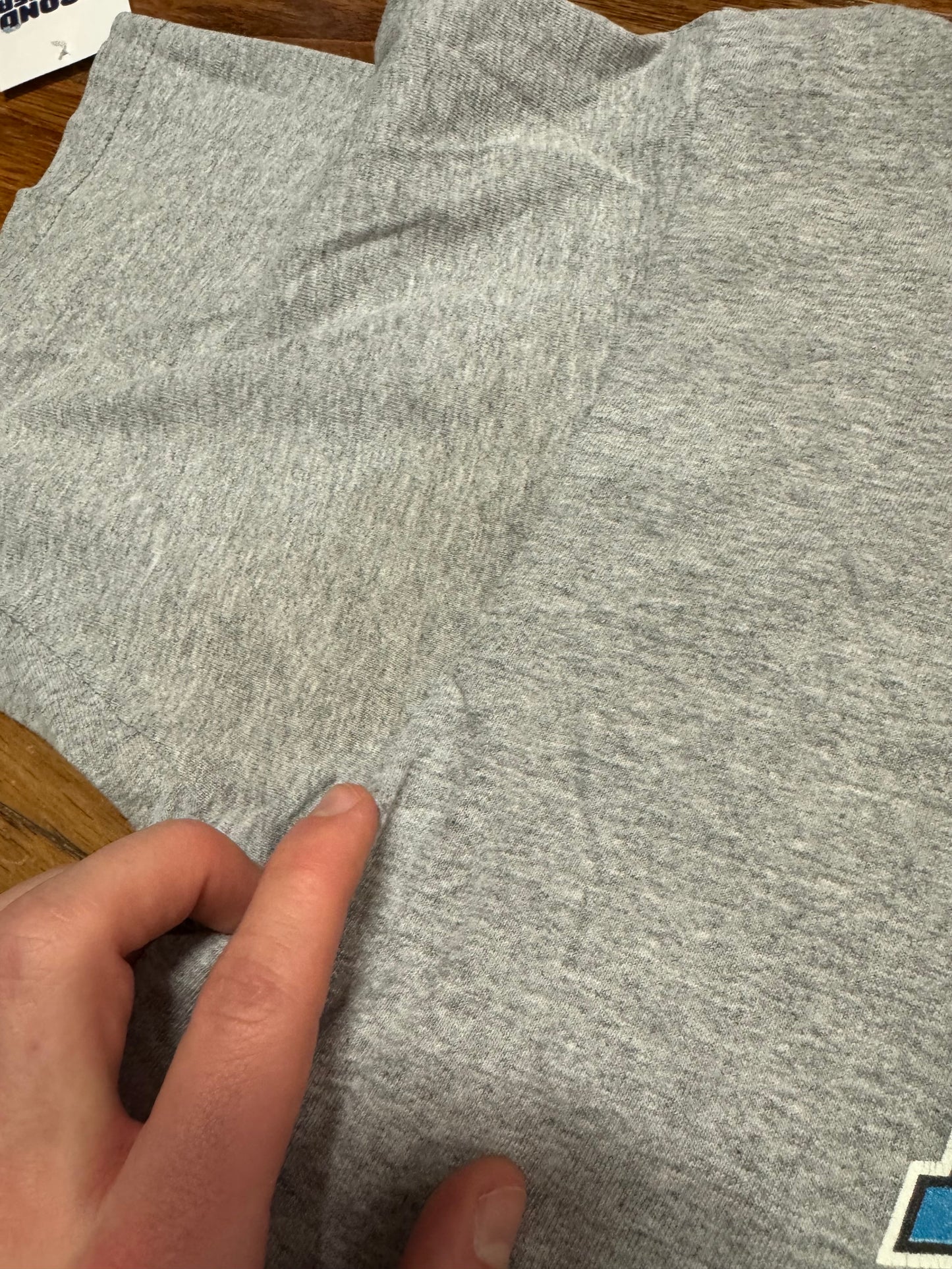 00s Carolina Panthers Gray Spell Out Tee (L)