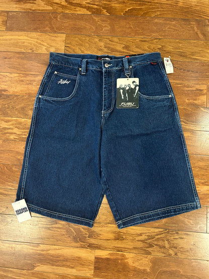 00s Fubu Baggy Deadstock Embroidered Jean Shorts (38)