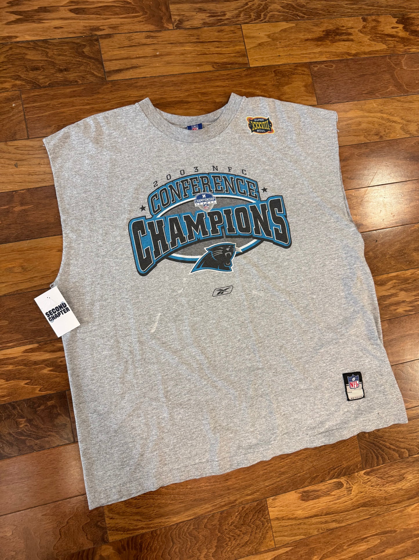 2003 Carolina Panthers Champions Sleeveless Tee (XXL)