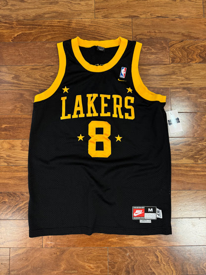 00s LA Lakers Kobe Bryant #8 Vintage Nike Team NBA Jersey (M)