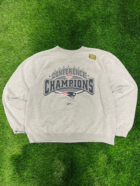 2003 New England Patriots AFC Conference Champions Crewneck (L)