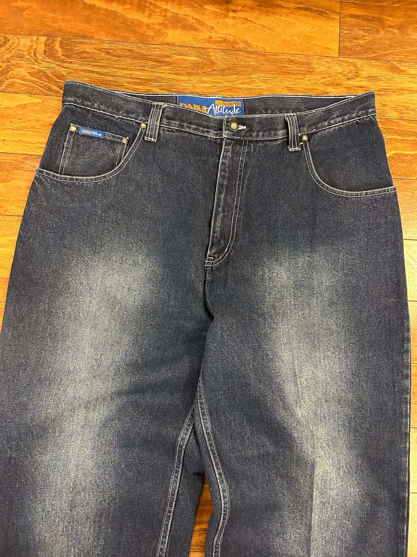 00s DNM Attitude Baggy Dark Wash Jeans (42 x 32)