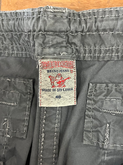 00s True Relgion Grey Cargo Pants (40x33)