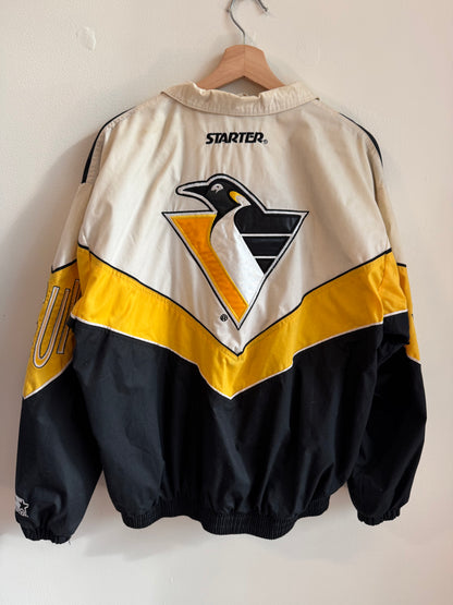 90s Pittsburgh Penguins Starter Embroidered Windbreaker (M)