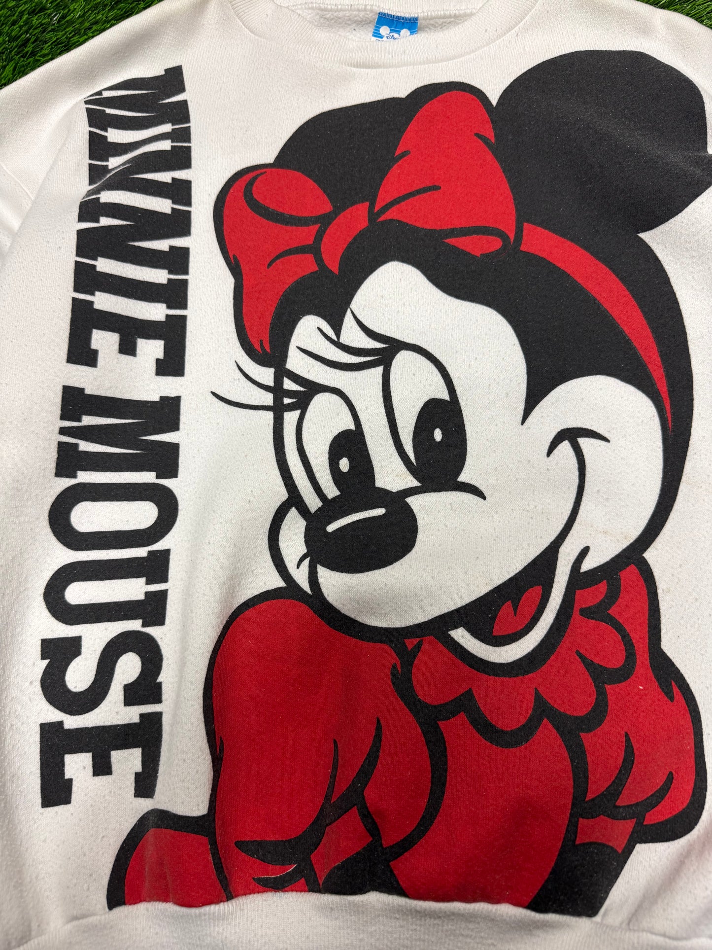 80s Minnie Mouse Front/Back Graphic Vintage Crewneck (M)