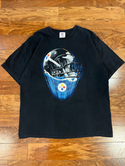 00s Pittsburgh Steelers Helmet Tee (XL)