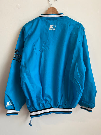 90s Carolina Panthers Embroidered Blue Starter Inaugural Season Windbreaker (M)