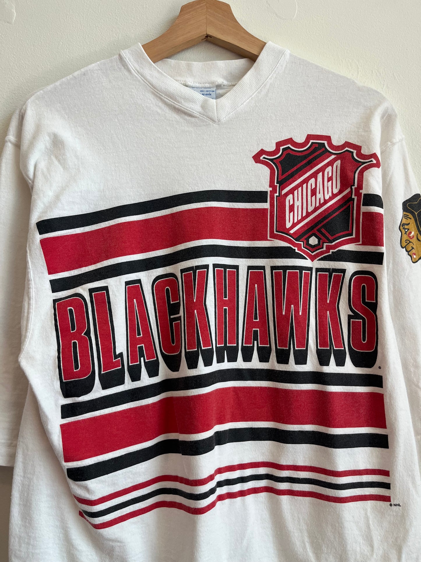 90s Chicago Blackhawks Salem 1/4th Sleeve Shirt (Youth L/XL)